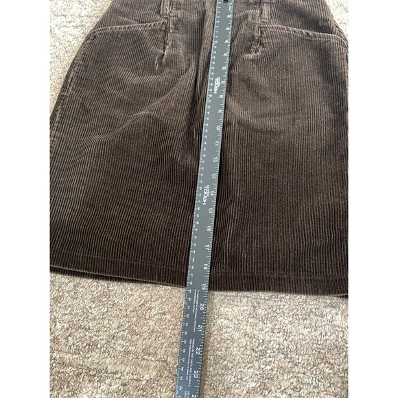 VTG Eddie Bauer Corduroy  Mini Skirt Womens 6  Brown with Pockets 19 inch - Picture 7 of 7
